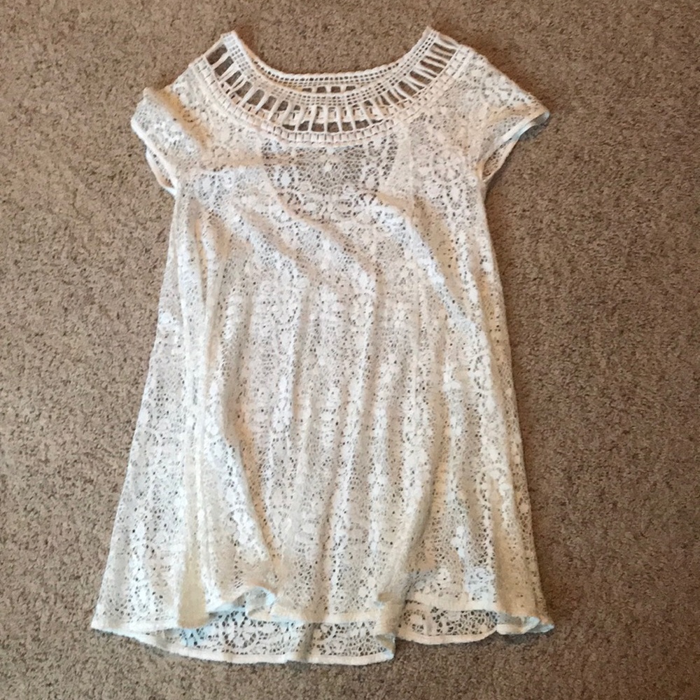 Free people white knit dress.